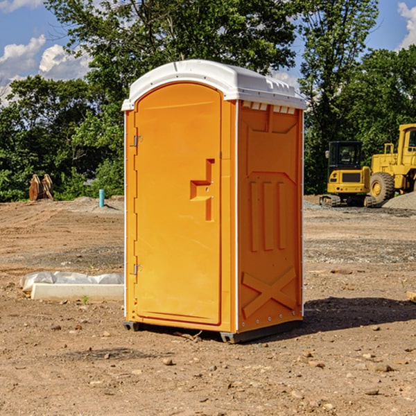 how often are the portable restrooms cleaned and serviced during a rental period in Garden City